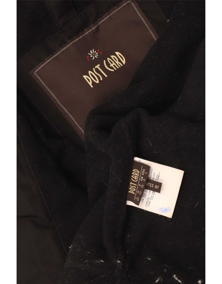 Bomber con cappuccio da donna Post Card UK 6 XS nero in poliammide