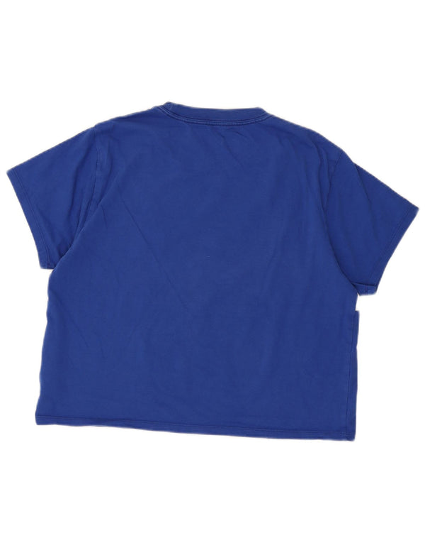 Levi's T-shirt grafica corta da donna Top UK 10 Small Blue Colourblock