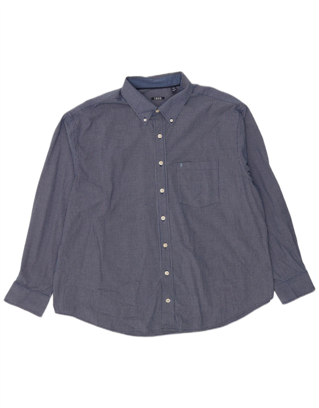 Camicia ampia da uomo Izod 2XL Classica in cotone a quadri blu