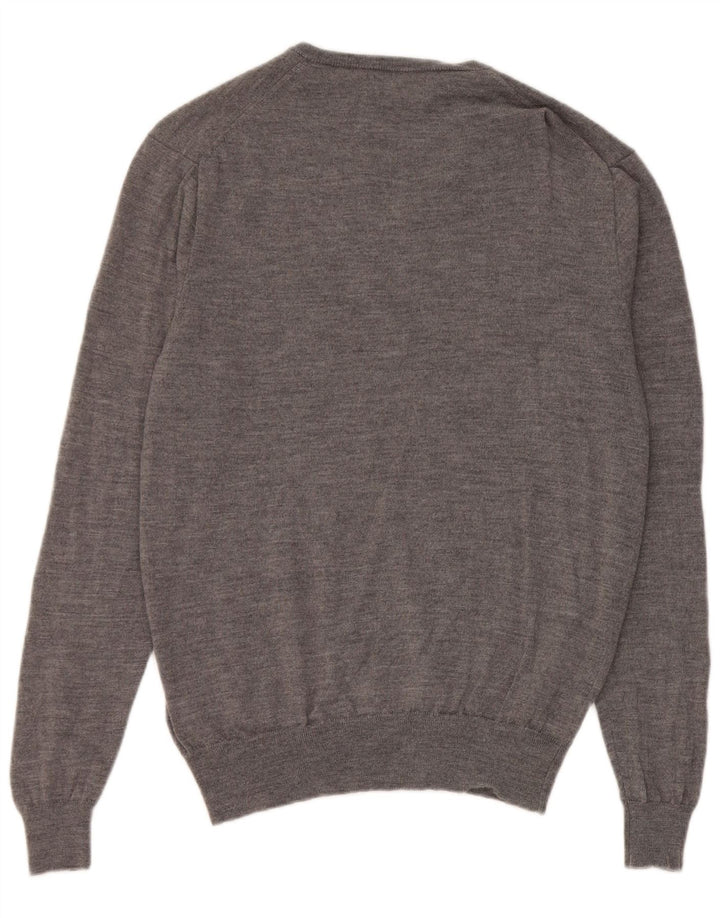 Polo Ralph Lauren Maglione da uomo con scollo a V in lana merino grigio medio