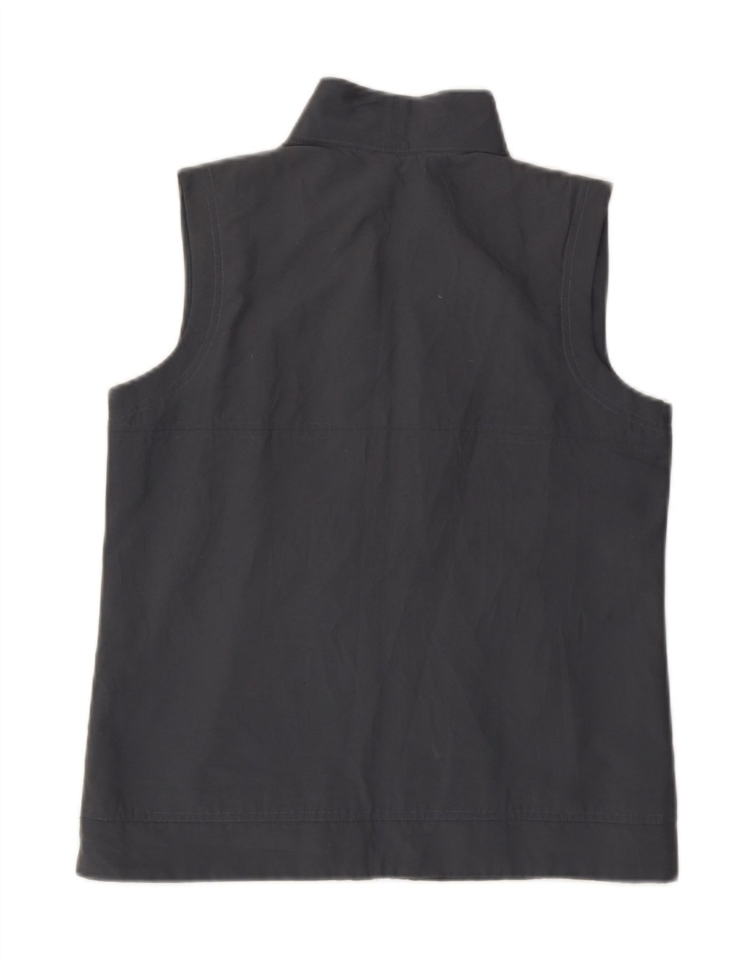 Giacca da ginnastica senza maniche da donna Adidas UK 12 Poliestere grigio medio