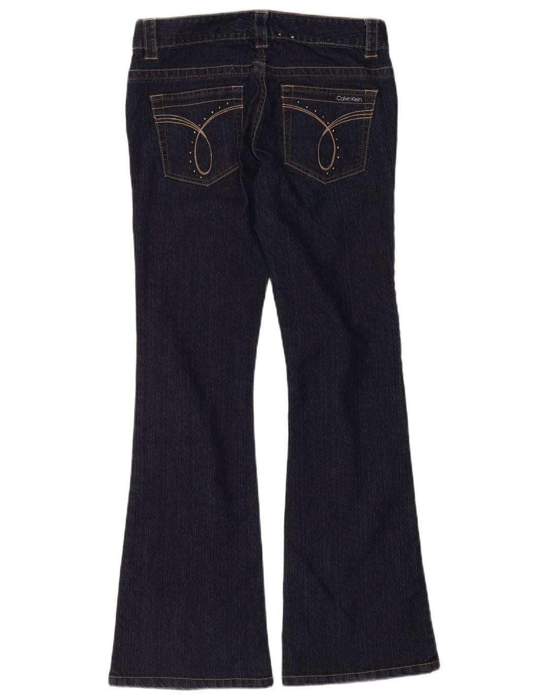 Jeans svasati da donna Calvin Klein US 6 Medium W30 L32 Cotone blu navy