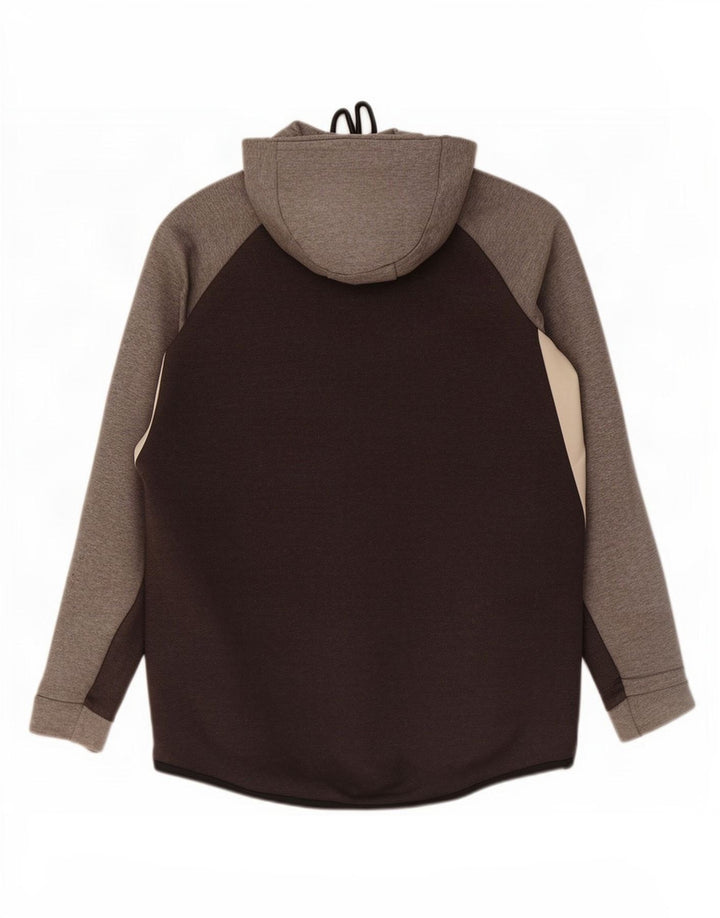 Felpa con cappuccio e zip Nike da uomo grande color grigio