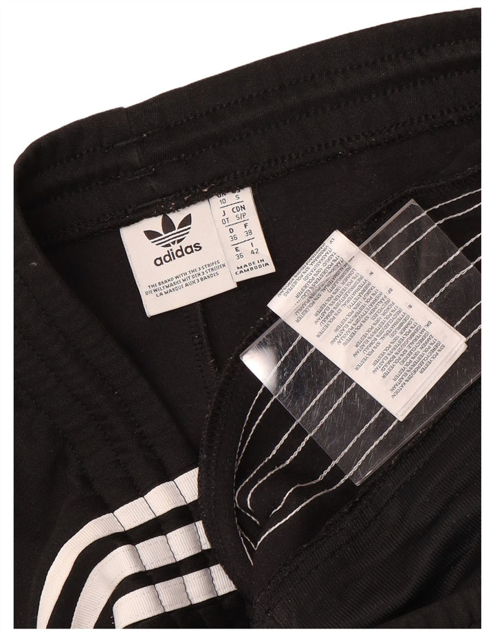 Pantaloni della tuta da donna Adidas UK 10 piccoli poliestere nero