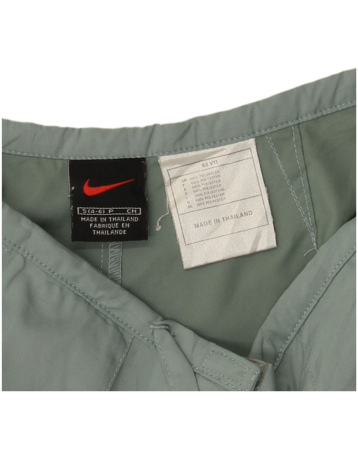 Pantaloncini chino a vita alta da donna Nike US 4/6 Small W27 poliestere turchese