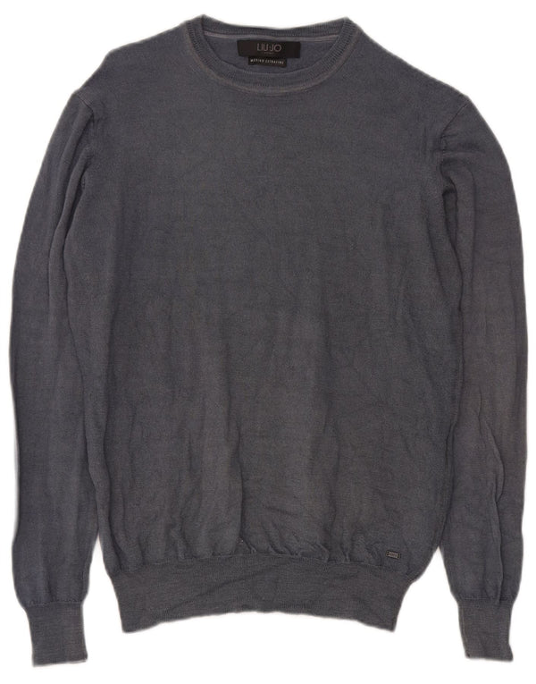 Maglione maglione girocollo da donna Liu Jo UK 22 3XL Lana grigia