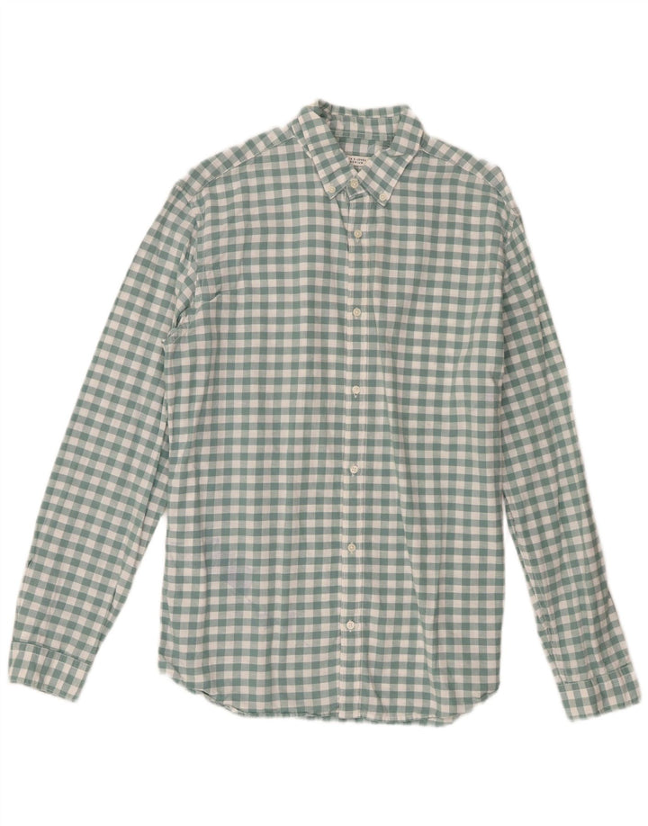 Camicia da uomo Jack & Jones taglia 42 grande cotone a quadretti verde