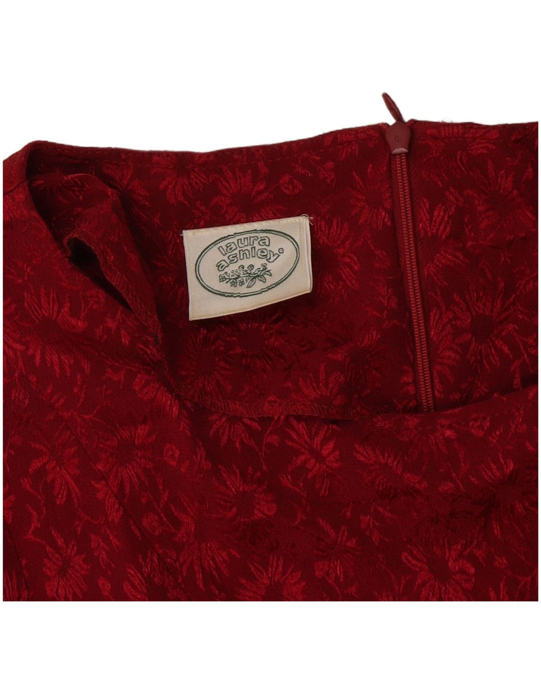 Abito lungo da donna Laura Ashley UK 12 rosso medio floreale