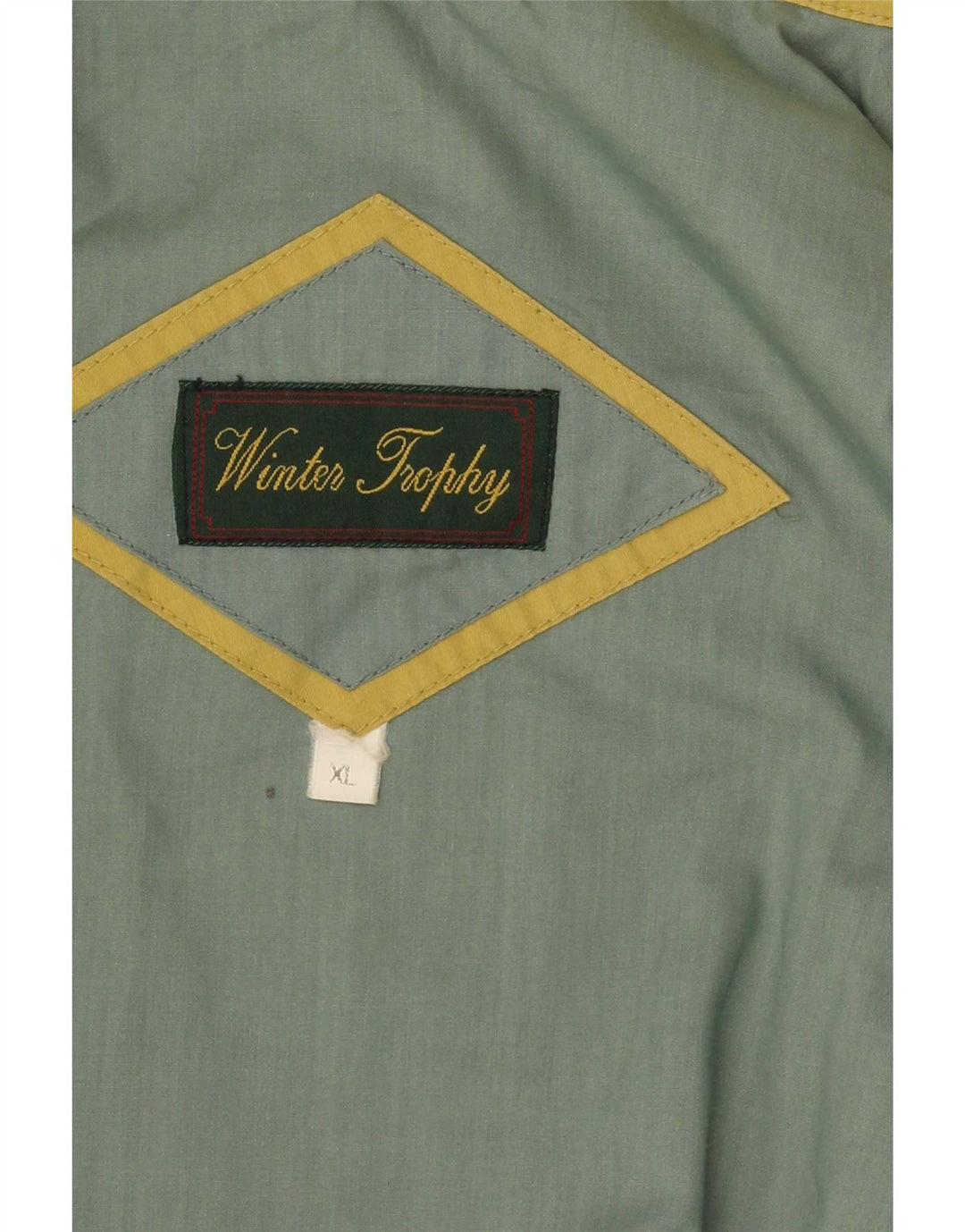 Giubbotto bomber con cappuccio vintage da uomo UK 42 XL giallo