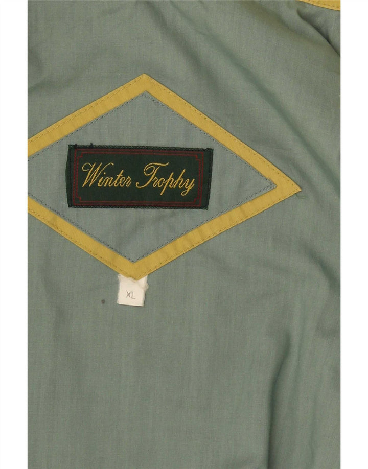 Giubbotto bomber con cappuccio vintage da uomo UK 42 XL giallo