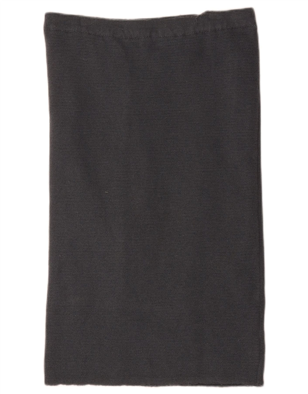 Gonna dritta in maglia da donna vintage W30 in lana grigio medio