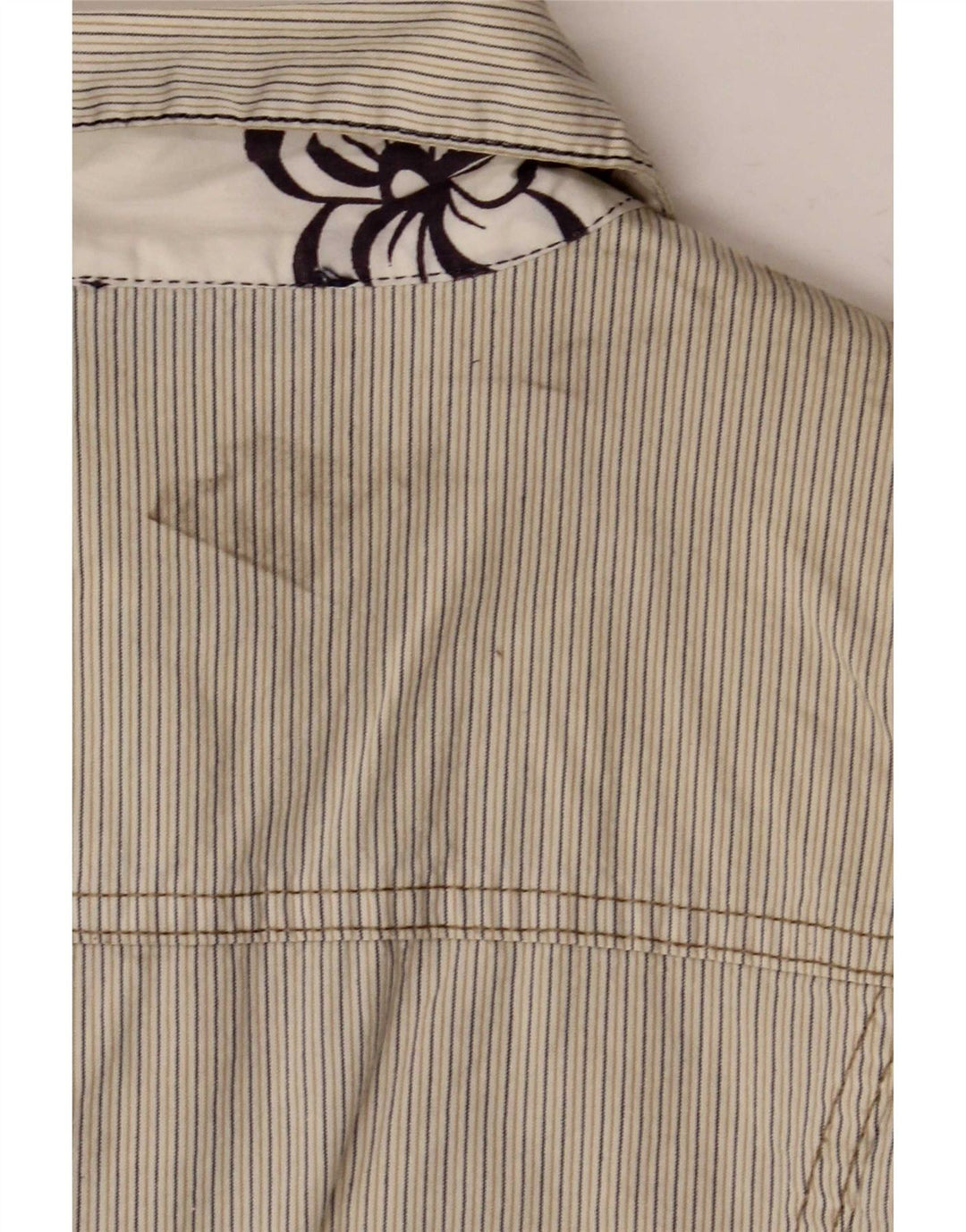 Giubbotto bomber corto da donna Gas UK 10 piccolo cotone a righe beige