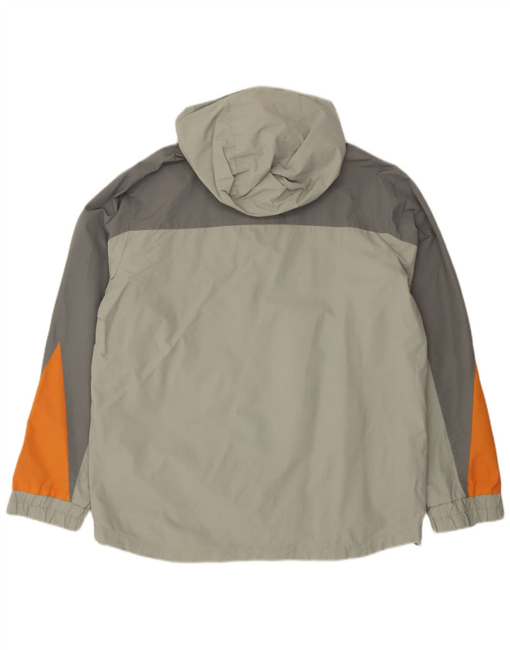 Giacca antipioggia da uomo con cappuccio Slam UK 40 Large in poliammide color block grigio