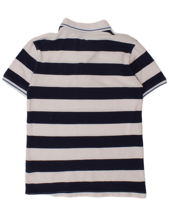 Polo BENETTON Bambino 10-11 Anni XL Cotone Rigato Blu Navy