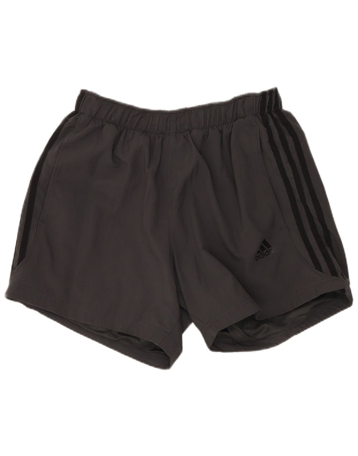 Pantaloncini sportivi regolari da uomo Adidas medi W30 L4 grigio poliestere sportivo