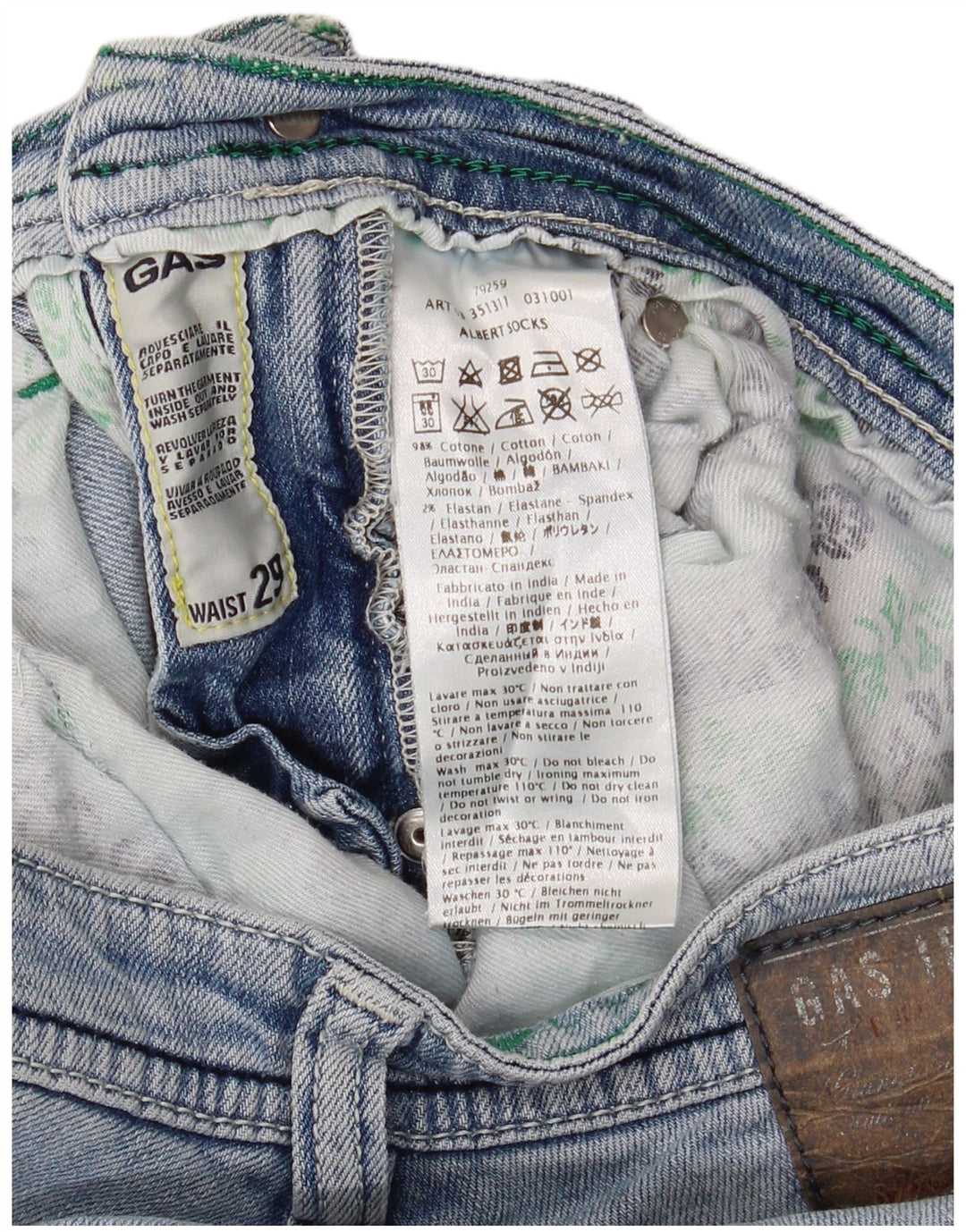 Jeans affusolati da donna Gas W29 L24 cotone blu