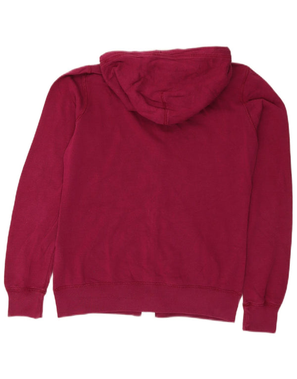 Maglione con cappuccio e zip da donna NIKE UK 10 piccolo in cotone bordeaux