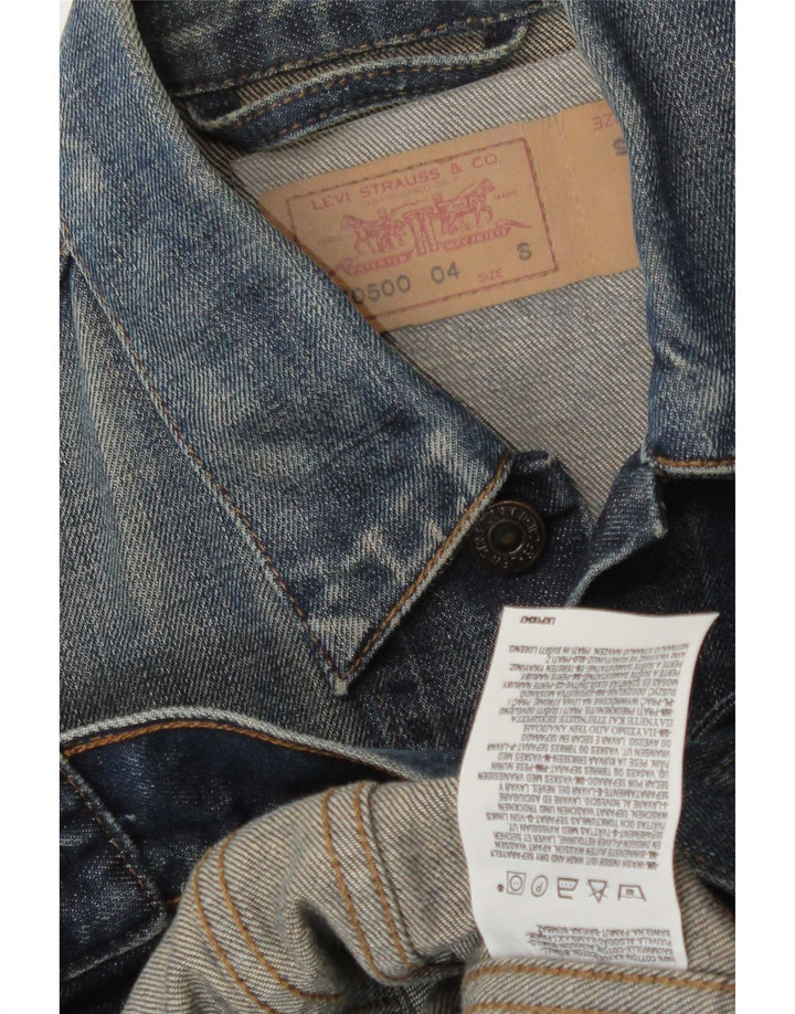 Giacca di jeans da uomo Levi's UK 36 piccola in cotone blu navy