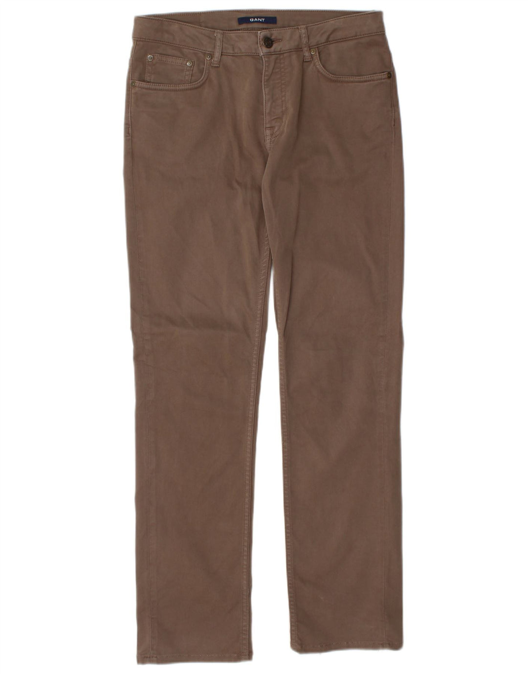GANT Pantaloni chino da donna Dawn dritti vestibilità regolare W28 L29 cotone marrone