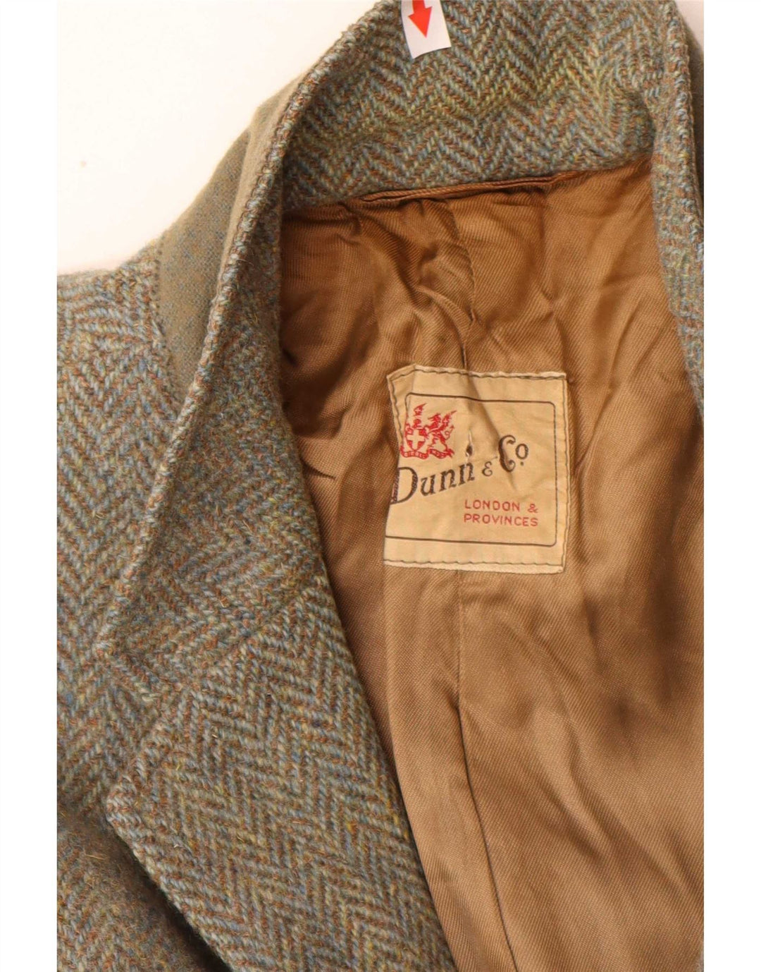 Dunn & Co Harris Tweed da uomo UK 40 grande lana a spina di pesce marrone classico