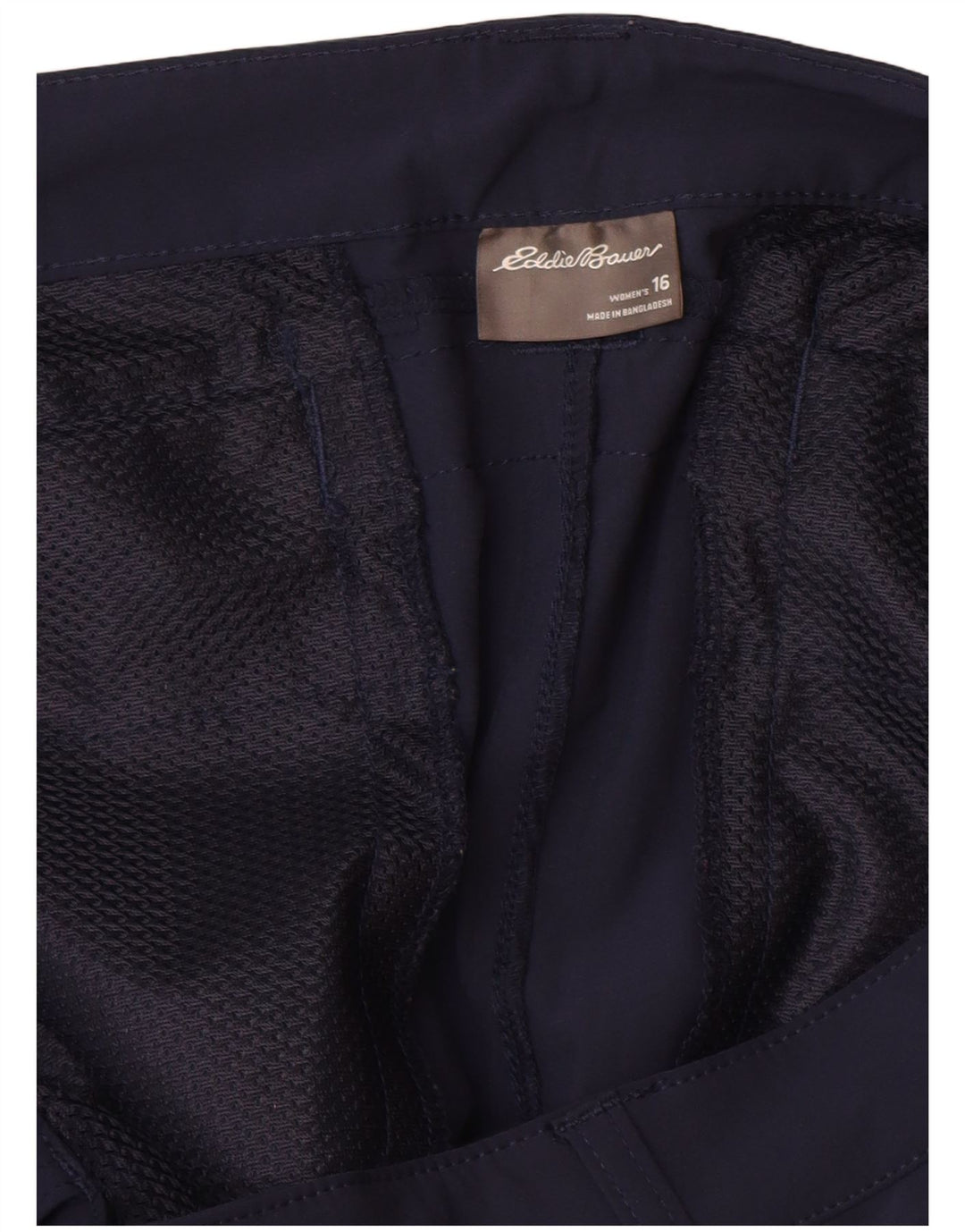 Pantaloni casual da donna Eddie Bauer US 16 2XL W36 L32 Poliestere blu navy