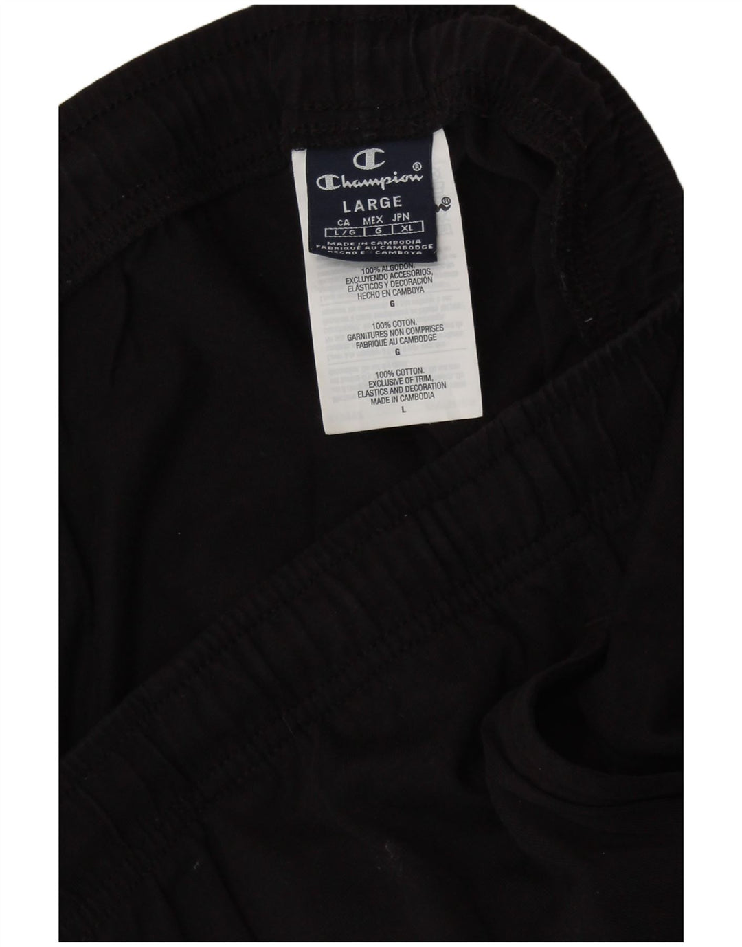 Pantaloni da tuta da uomo CHAMPION grandi in cotone nero