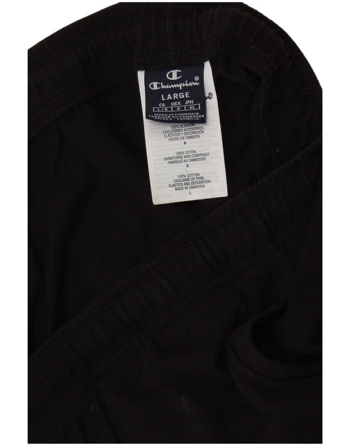 Pantaloni da tuta da uomo CHAMPION grandi in cotone nero