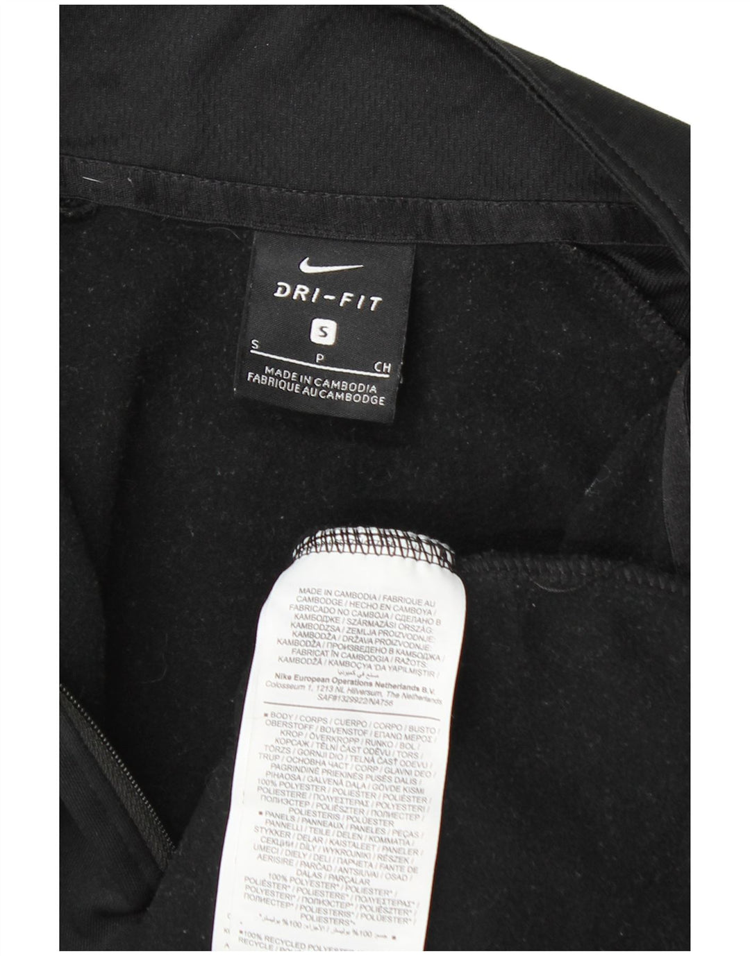 Top della tuta da ginnastica Nike Dri Fit Graphic Zip Neck da uomo, piccolo, nero
