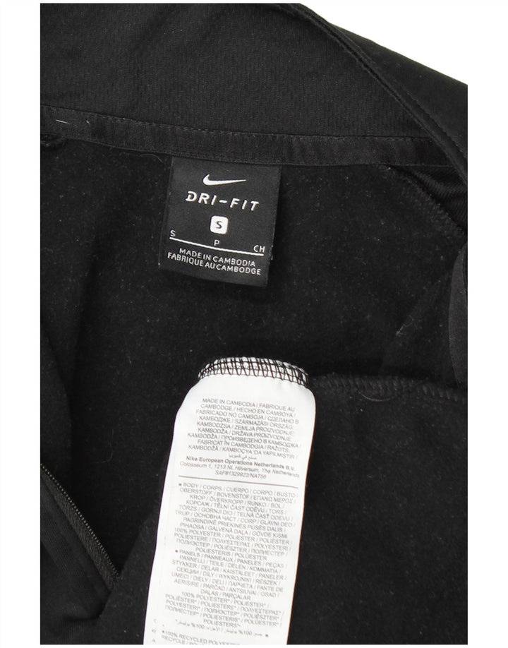 Top della tuta da ginnastica Nike Dri Fit Graphic Zip Neck da uomo, piccolo, nero