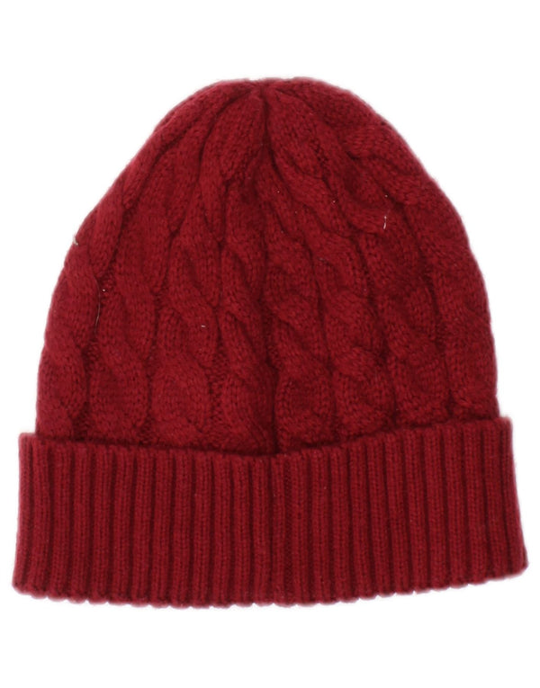 Kappa Mens Knit Beanie Hat One Size Red Polyacrylic
