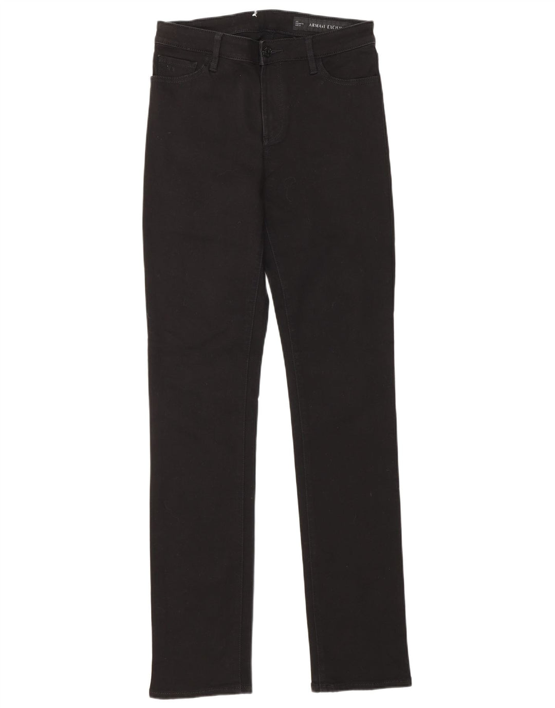 Jeans dritti da donna ARMANI EXCHANGE W28 L32 cotone nero