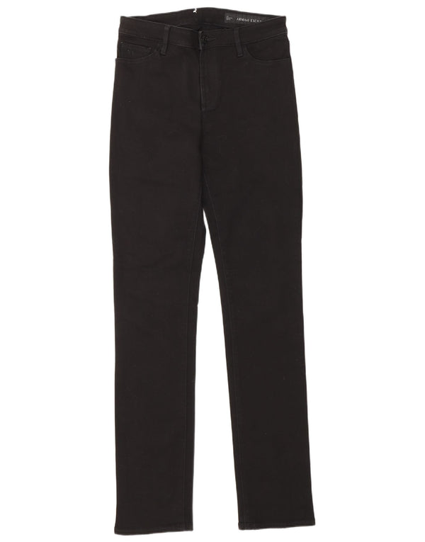 Jeans dritti da donna ARMANI EXCHANGE W28 L32 cotone nero