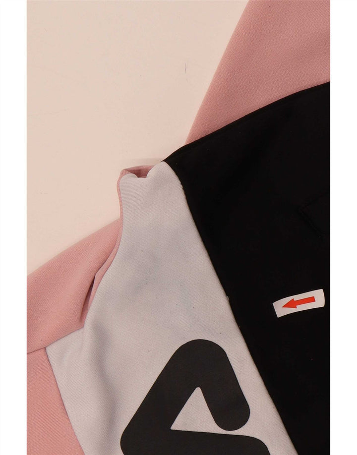 Giacca da ginnastica grafica da donna Fila UK 14 Colorblock rosa medio