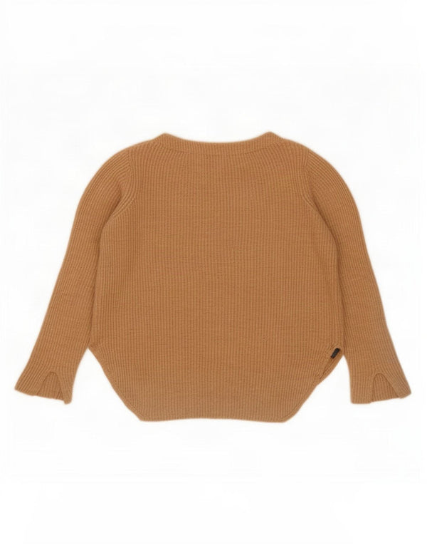 Maglione maglione oversize con scollo a barca da donna Marks & Spencer UK 14 Large Beige