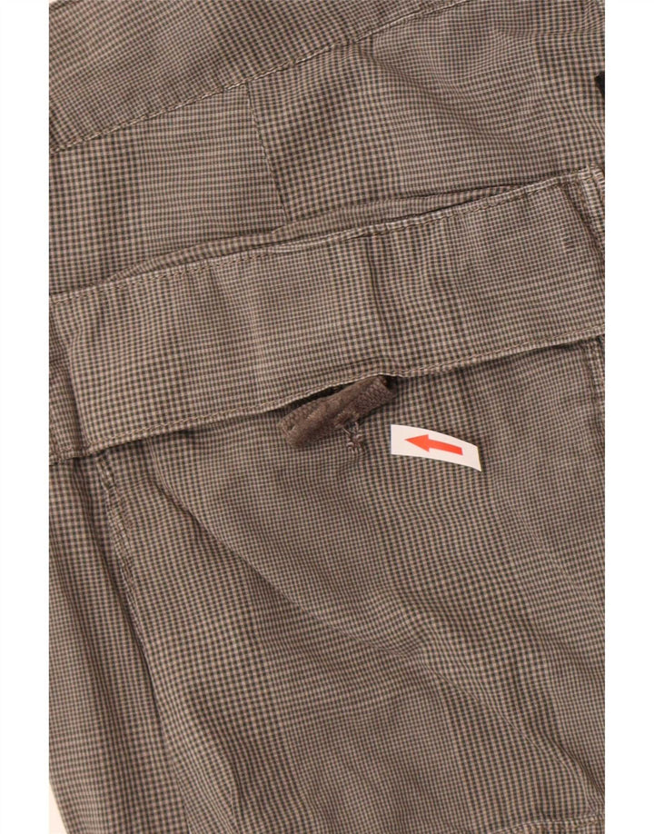 Pantaloncini cargo da uomo G-Star W34 cotone a quadri grigi grandi