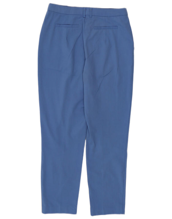 Pantaloni chino slim da donna Topshop UK 10 piccoli W28 L26 poliestere blu