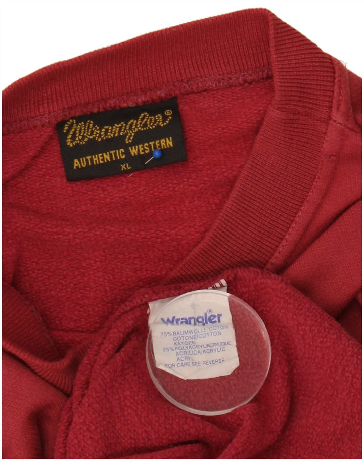 Felpa da uomo Wrangler Jumper XL Borgogna in cotone
