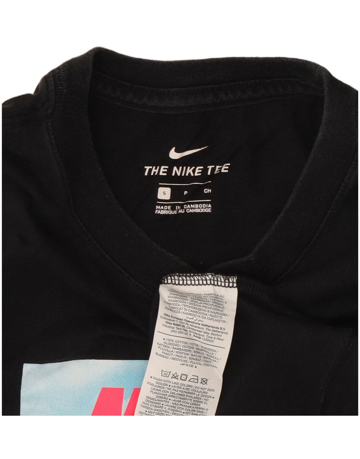 T-shirt grafica da uomo Nike Top Small in cotone nero