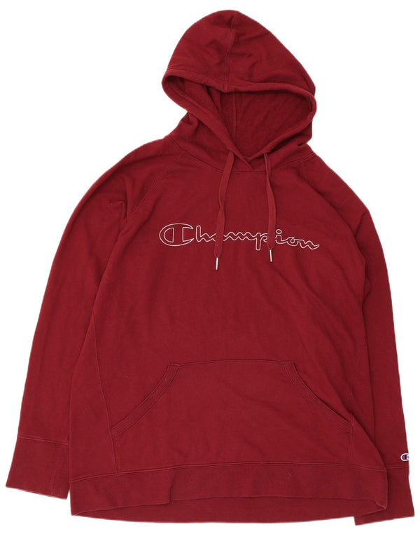 Felpa con cappuccio grafica da donna Champion UK 18 XL Cotone bordeaux