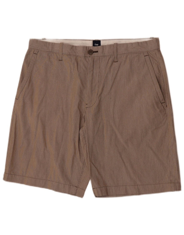 Pantaloncini chino da uomo Gap W34 grande cotone gessato beige