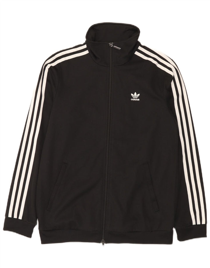 Giacca da ginnastica da donna Adidas UK 10 piccola in cotone nero