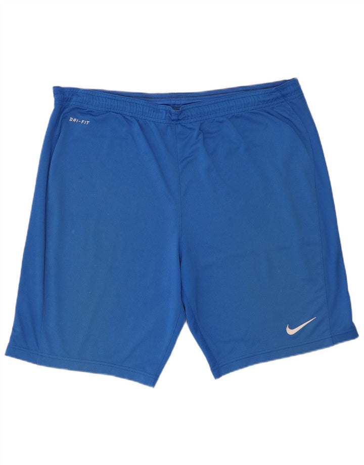 Pantaloncini sportivi Nike Dri Fit da uomo, grandi, in poliestere blu