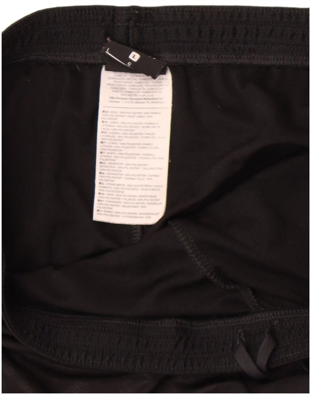Pantaloncini sportivi da uomo Nike Large neri in poliestere