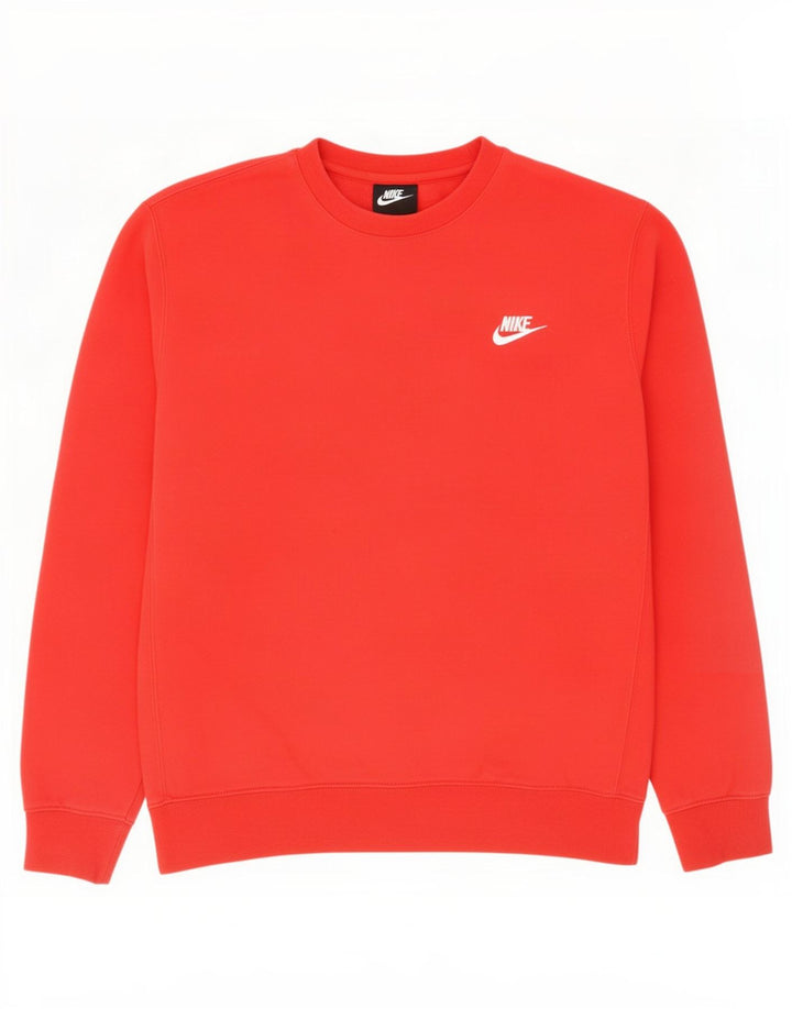 Felpa Nike Uomo Maglione Rosso Medio Cotone
