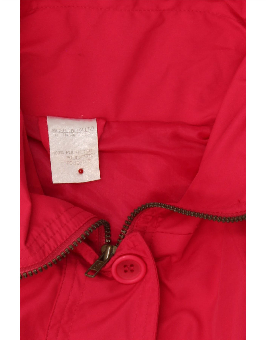VINTAGE Womens Oversized Raincoat UK 16 Large  Pink Polyester Vintage Vintage and Second-Hand Vintage from Messina Hembry 