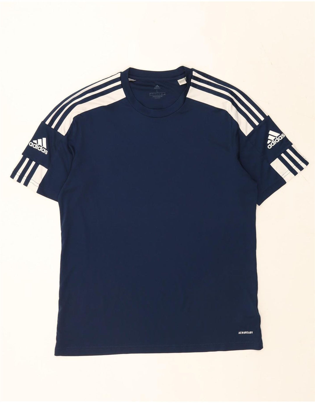 T-shirt Adidas Aeroready da uomo, grande, in poliestere color block blu navy