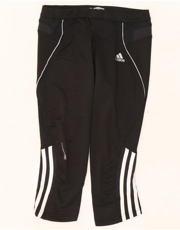 Leggings Capri da donna Adidas UK 10 piccoli poliestere nero