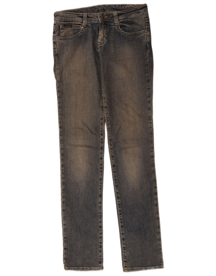 Jeans slim da donna Calvin Klein W27 L34 cotone blu