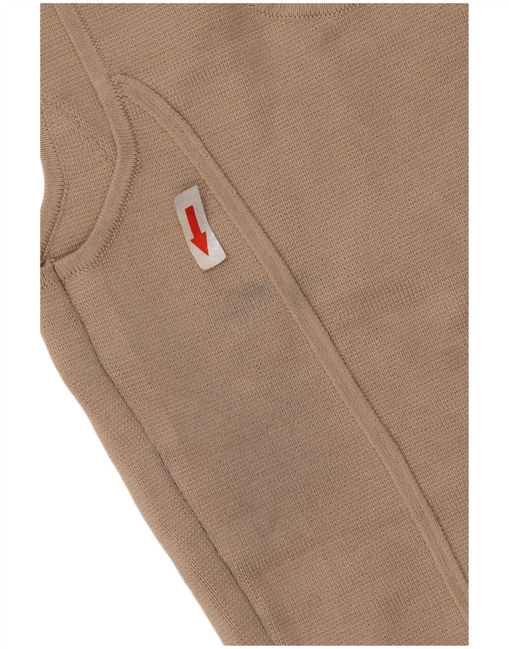 Top corto da donna Zara UK 12 nylon beige medio