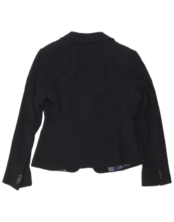 Giacca blazer da donna a 1 bottone Jigsaw UK 14 media nera